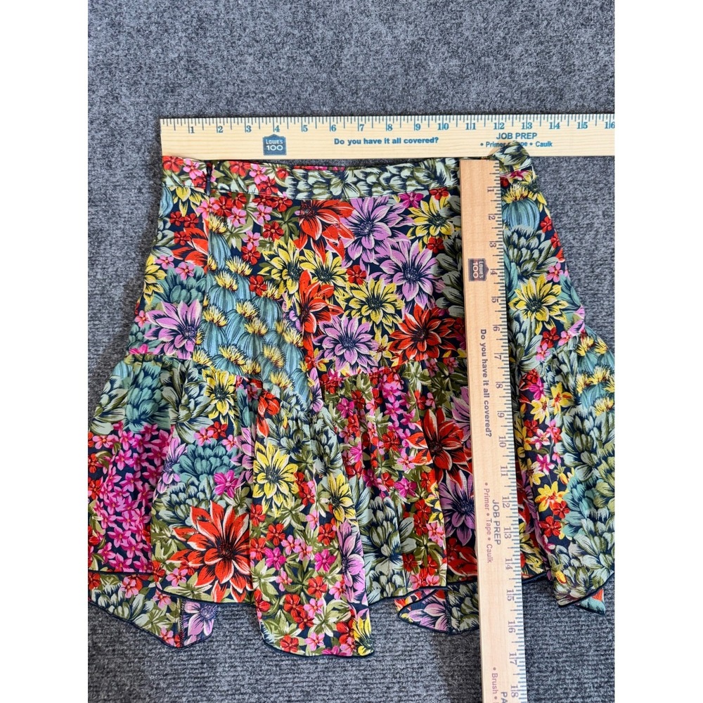 Urban Outfitters Floral Succulent Print Ruffle Mini Skirt Womens Small - Picture 6 of 6